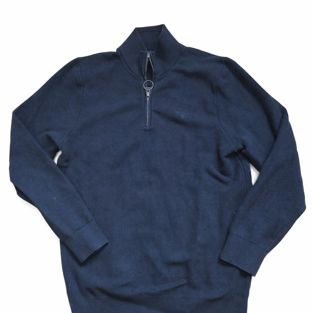 Barbour Men's Navy Half-Zip Sweater NWOT